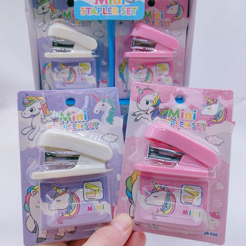 Cartoon Binder Mini Small Set Cute Student Stationery Multi-Function Binding Machine Staple Exam Paper Stapler
