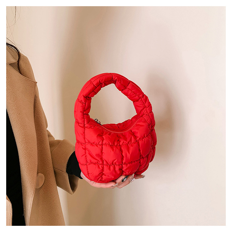 Women's Small Nylon Solid Color Basic Zipper Cloud Shape Bag display picture 22