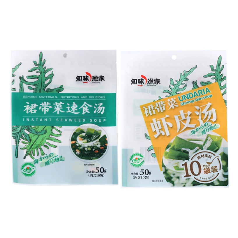 Суп из вакаме и сушеных креветок, суп быстрого приготовления, морепродукты, заваренные готовые к употреблению водоросли и мисо-суп из водорослей, упаковка ингредиентов, маленькая упаковка 5 г