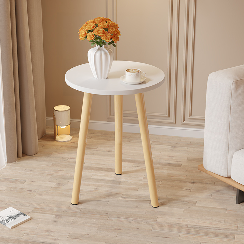 Mesa pequeña, dormitorio, mesa de lujo, mesa de té moderna, salón, ventana flotante doméstica simple, mesa redonda pequeña, madera maciza