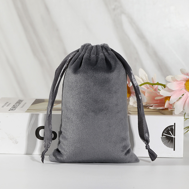 Bolsillo con cordón de franela, bolso de franela de joyería con cordón, bolso de tela de joyería de terciopelo, bolso de franela Lisi, bolso de almacenamiento de franela