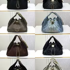 Tweed Style Chain Bag 25Bag Bucket Bag Women's Work Clothing Ins Style Niche Design Quilted Single Shoulder Crossbody Bag