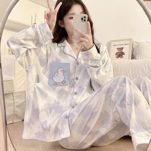 Monthly clothing in spring and autumn after delivery in March maternity lactation pregnant women pajamas summer thin pregnancy home 4
