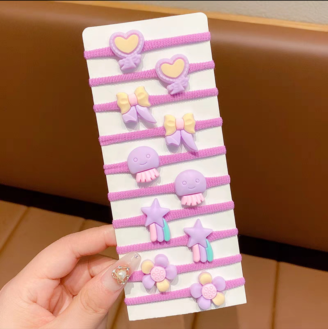 Banda de goma femenina corbata cabeza niños dibujos animados pelo banda 2023 nuevo lindo bebé no duele el pelo cuerda tocado