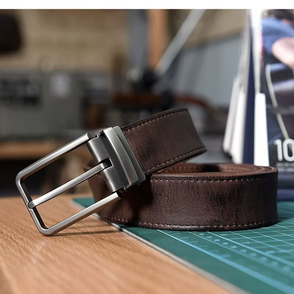 Пояс мужской ретро, кожаные брюки, джинсы ручной работы, натуральная кожа, кожа
