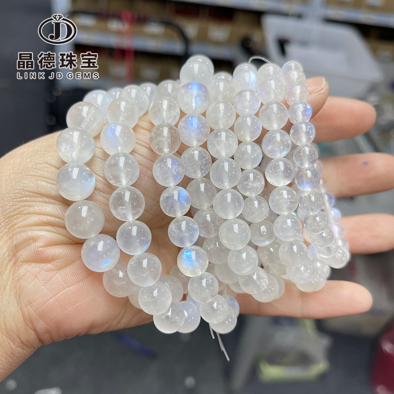 Jingde jewelry natural cream blue moonlight bracelet girls simple blue moonstone bracelet jewelry wholesale Jingde jewelry natural cream blue moonlight bracelet girls simple blue moonstone bracelet jewelry wholesale