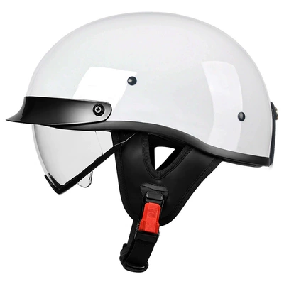 Vehicle Safety Helmet Summer, Motorcycle Safety Supplies - bright-white-transparent-mirror-m55-56-head-circumference