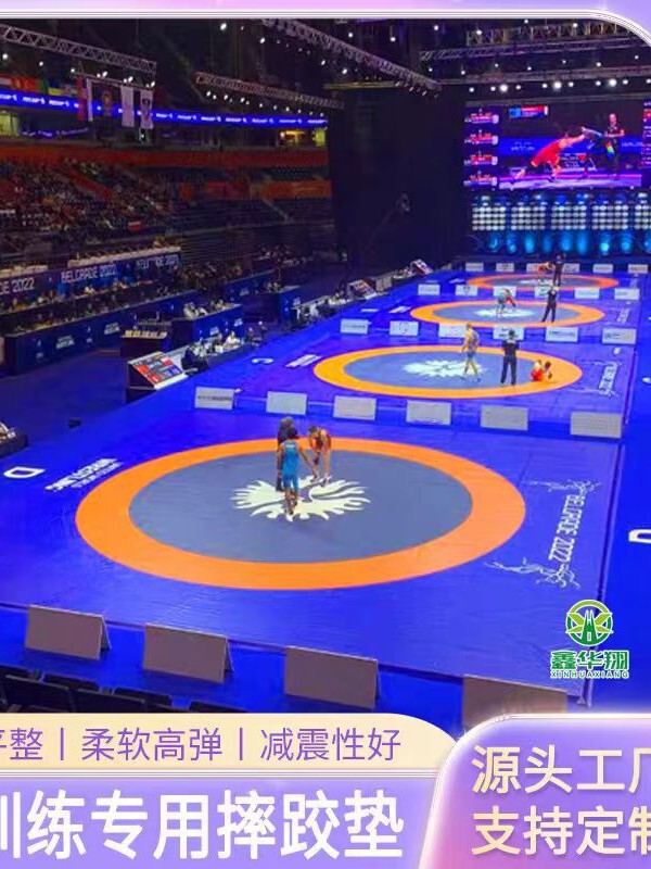 レスリングマット競技専用マット高弾性中国レスリングトレーニングマットフリースタイルレスリング競技用三色滑り止めマットカバー|undefined