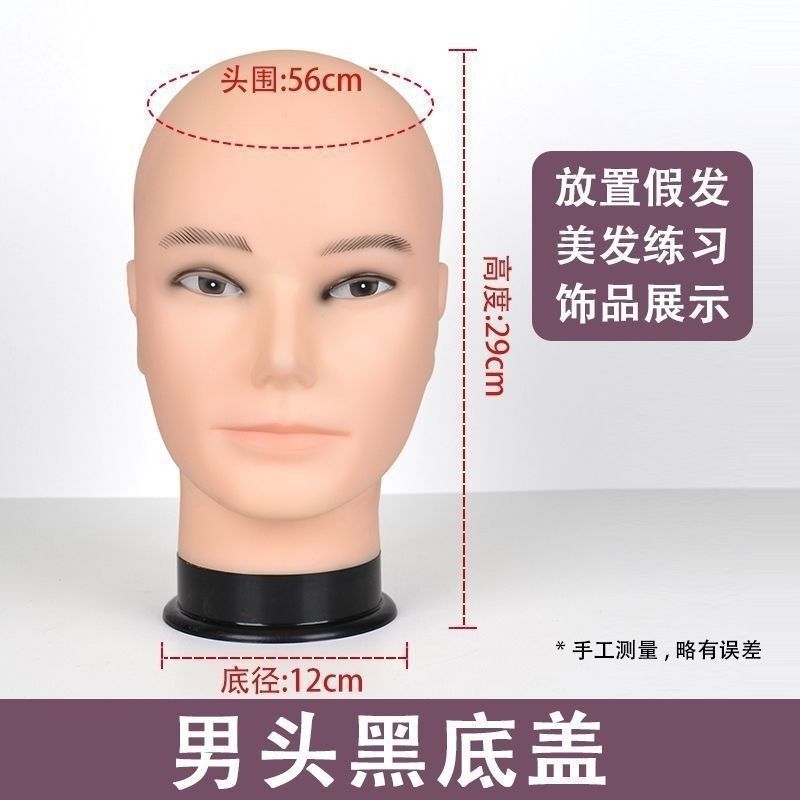 大きな頭を配置して毛を整える化粧頭型、無毛男性頭型、毛娘かつら兄弟|undefined