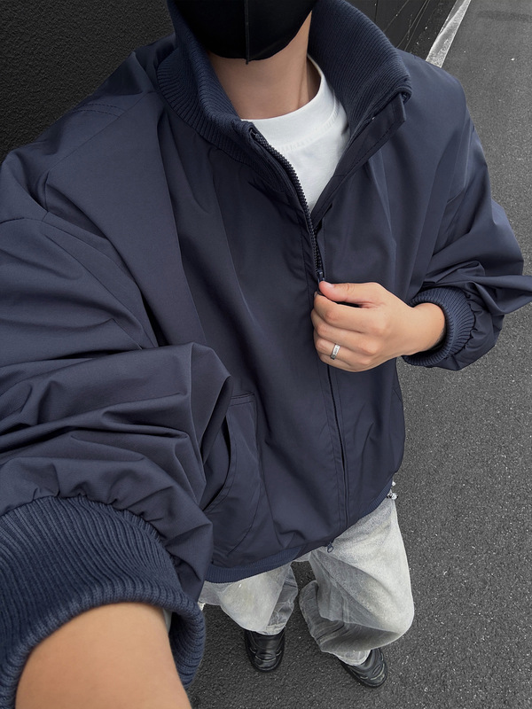 黑色cleanfit短款美式工装夹克男款2025新款秋季棒球服飞行员外套|undefined
