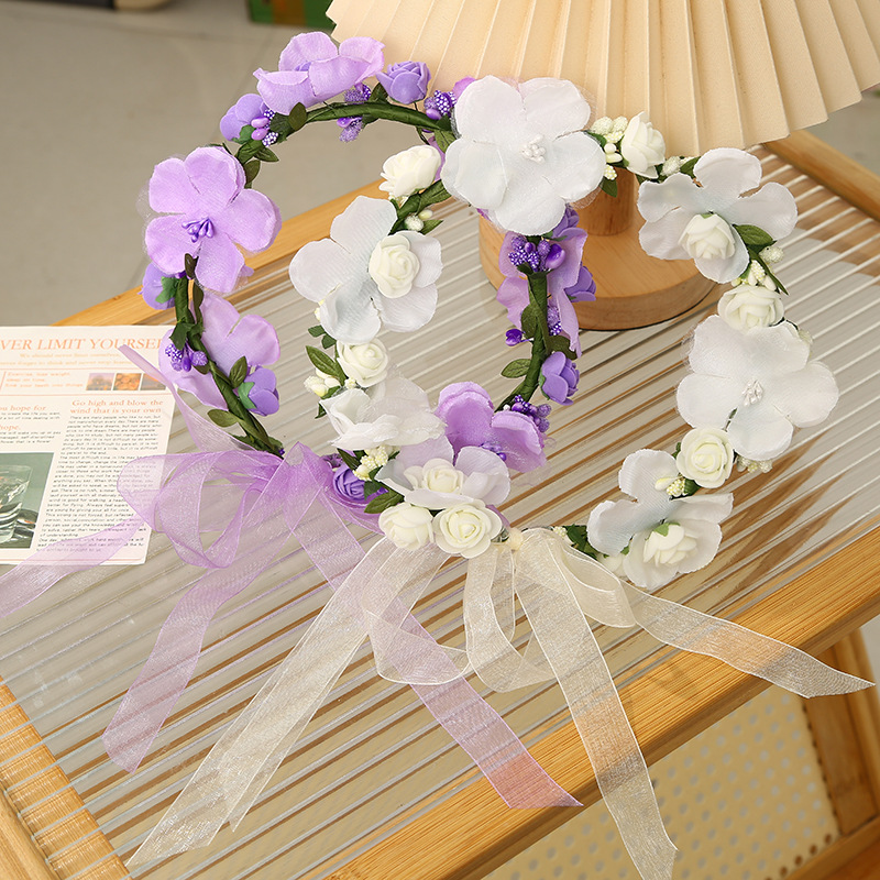 New Forest Style Simulated Flower Headband Bride Bridesmaid Wedding Head Flower Accessories DIY Handmade Elegant Hair Accessories