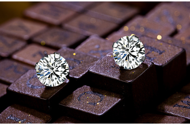Orecchini a lobo in argento sterling con zirconi colorati_voghion.com