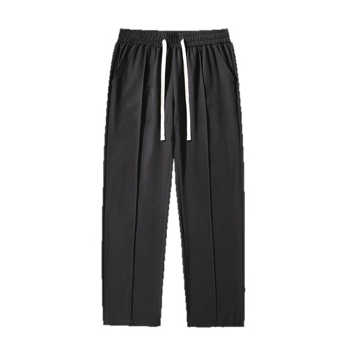 Men's Winter Fleece Lined Straight Leg Trousers - 2025 New Arrival, Loose Wide Leg, Suitable for Autumn and Spring, Casual Long Pants