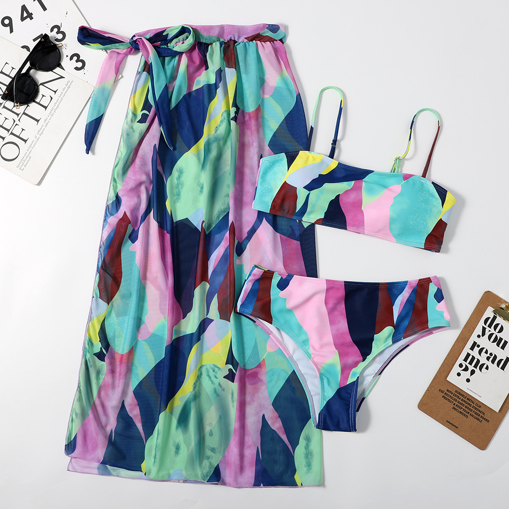210g Weight Spandex, Polyester Fabric Type Swimming Occasion Printing Pattern Women'S Gender Pink, Purple, Red, Green, Blue, Yellow Color Women's Printing Cover Ups 7