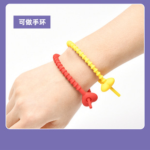 Multifunctional DIY Bracelet Outdoor Sports Portable Storage Cable Tie Band Bracelet Keychain Jewelry Silicone Lanyard