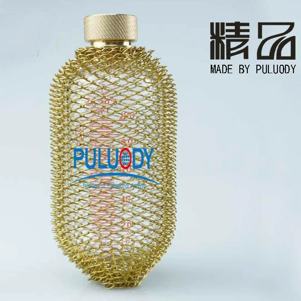 Поставка Proti с медной защитной сеткой для бутылок для отбора проб нефти газа 50ml Устойчивые к давлению стеклянные бутылки