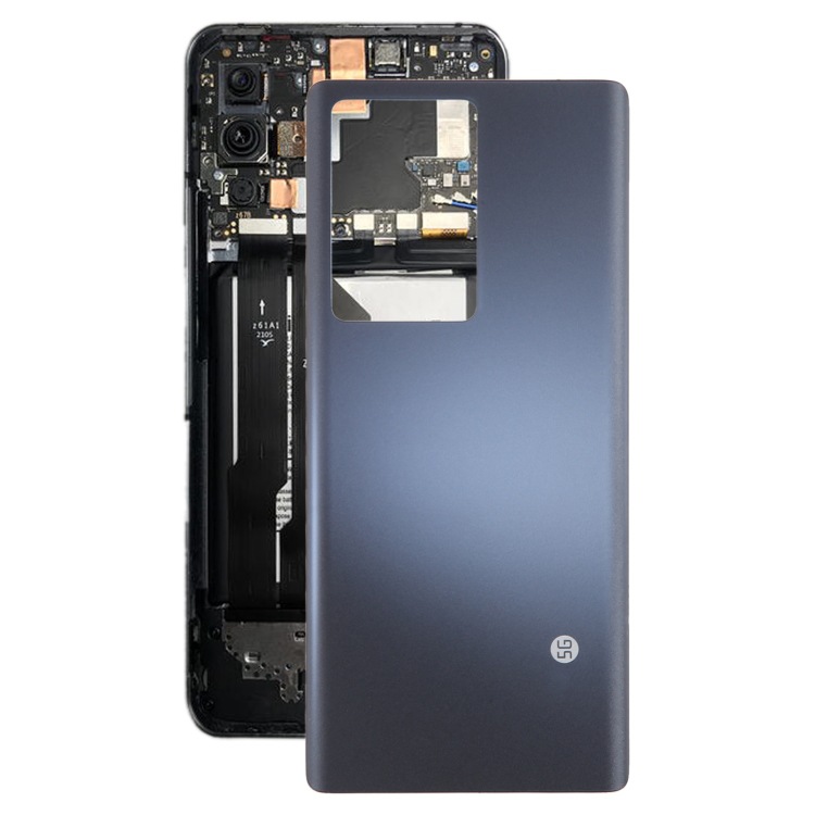 Para la cubierta trasera de vidrio de la batería ZTE Axon A41 Ultra 5G (color: gris)