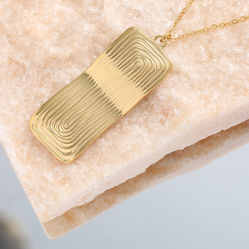 Pendant Necklace Classification 304 Stainless Steel Chain Material Wholesale Jewelry Vacation Classic Style Solid Color 304 Stainless Steel Plating Cable Chain Pendant Necklace