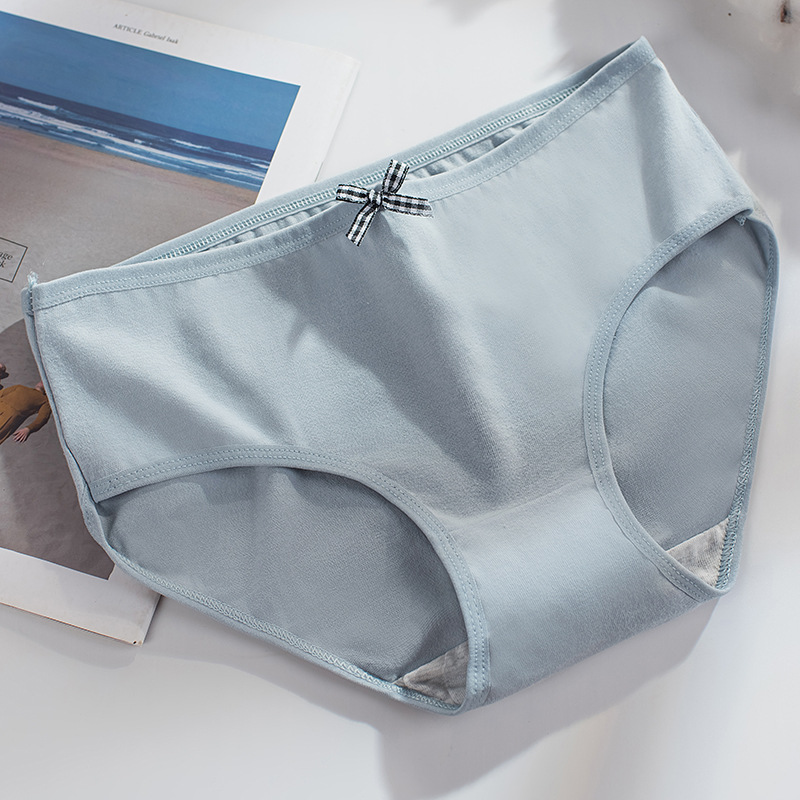 28g Weight Low Waist Panties Waist Panties Lingerie Type Cotton Fabric Type 1 Piece Quantity Breathable Function Solid Color, Bow Knot Pattern All Seasons Season Women's Gender Casual, Elegant, Lady Style Solid Color Bow Knot Breathable Low Waist Panties 5