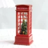 Christmas tree inside phone booth