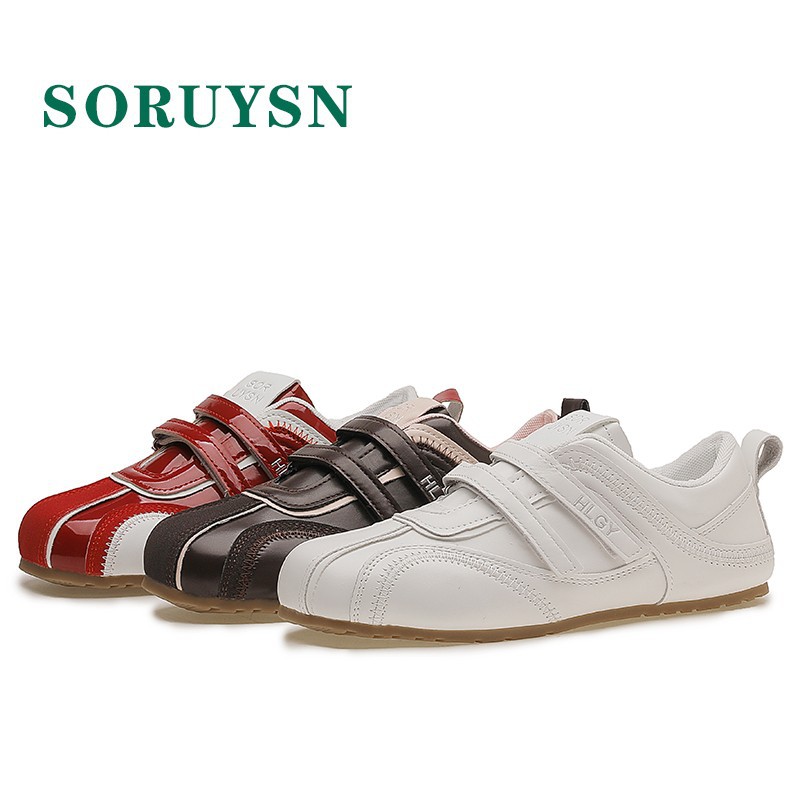 Chunxuan's New Style with 3cm Inner Height Increase, Velcro Cut Out Sports Mary Jane Shoes, Women's Summer Versatile Casual Moral Training Shoes