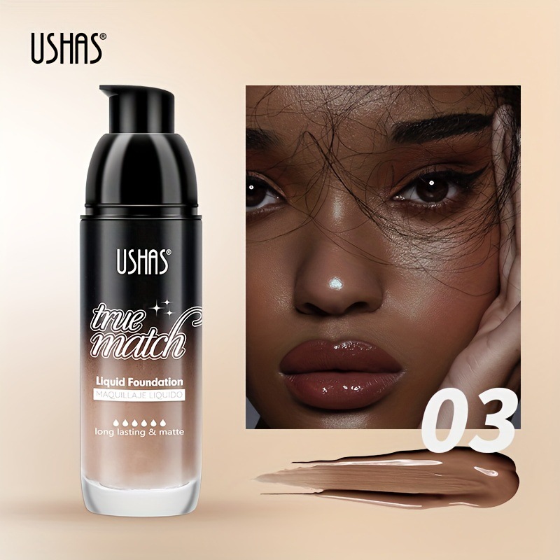 USHAS comercio exterior base líquida transfronteriza, base mate, base de control de aceite concelador FS428A