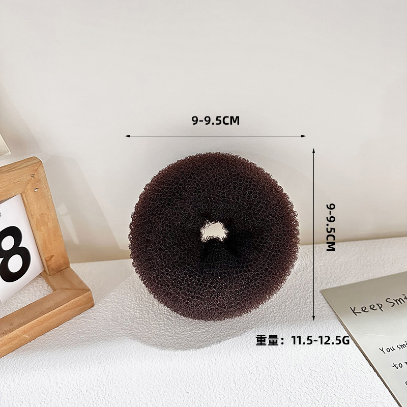 Platillo de rosquilla, mujer perezosa, lazo para el cabello con cabeza de bola esponjosa, artefacto para niños, tocado de capullo, accesorio para el cabello coreano