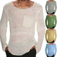 Solid color knitted sweater cross-border men's跨境专供代
