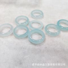 メーカー卸売り新坑翡翠玉指輪石英岩玉氷モチモチ種指輪リングリング金玉個性尾戒