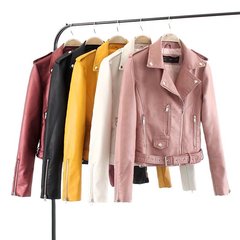 小さい皮の服の女性の短いモデルのメーカーの年の春と秋の新型の韓国版の修身のpu皮のジャケットの早秋の女性の上着