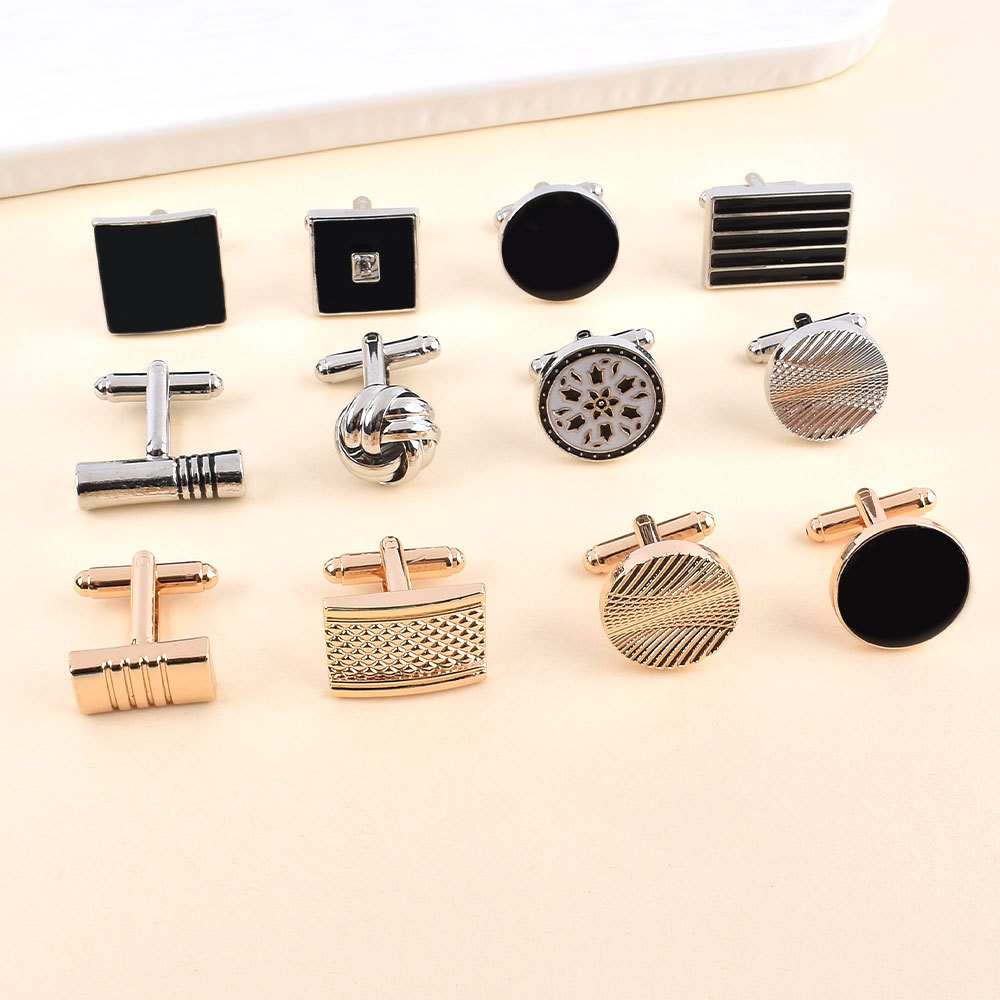 Geometric Cufflinks For Men Elegant Modern Cylinder Design_voghion.com