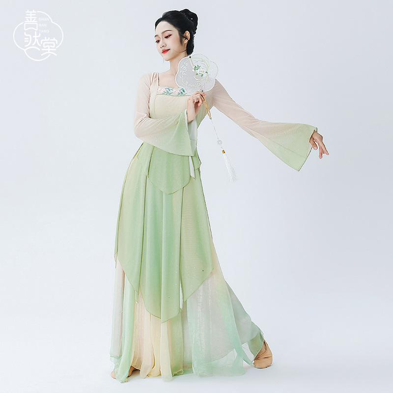 Shanrantang 2025 New Summer Classical Dance Dance Costumes for Women, Elegant Gradient Skirts, Gauze Clothes, Han and Tang Style Performance Costumes