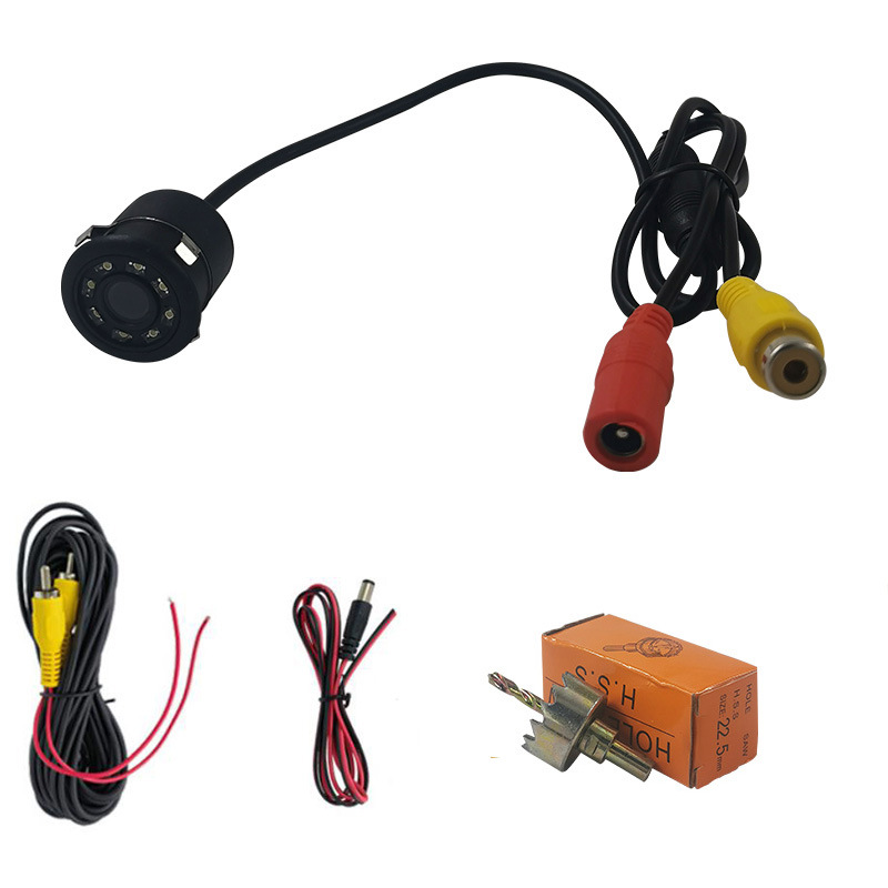 Perforated 20mm Car Camera with Light, High-Definition Night Vision Reversing Image, High-Definition Car Reversing Camera