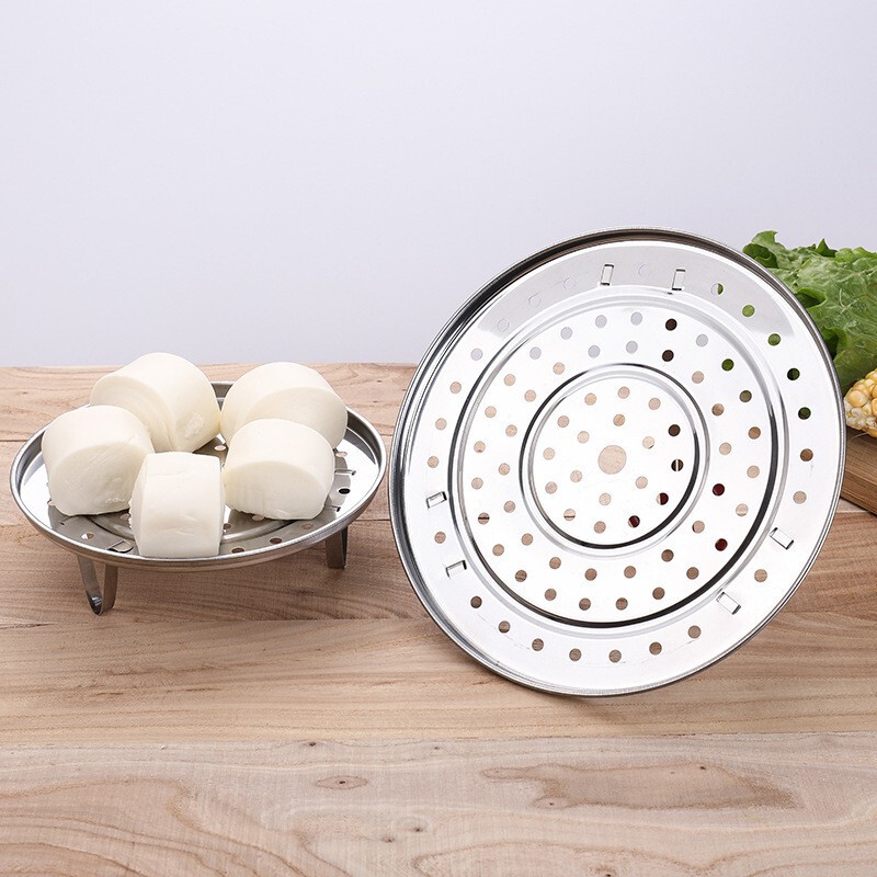 Stainless Steel Water-proof Steam Tray Rack Household High-foot Round Steam Rack Multi-purpose Bread Steamed Bread Steamed Bread Water-proof High-foot Steam Drawer
