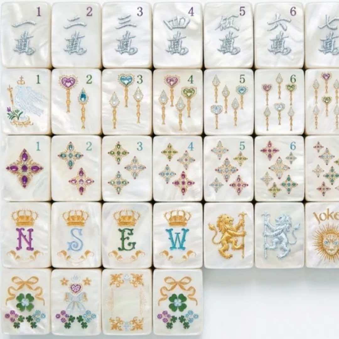 (Wholesale in Stock) No. 36 White Pearl Shell American-Style Mahjong Tiles Acrylic Personalized Creative Mahjong Tiles