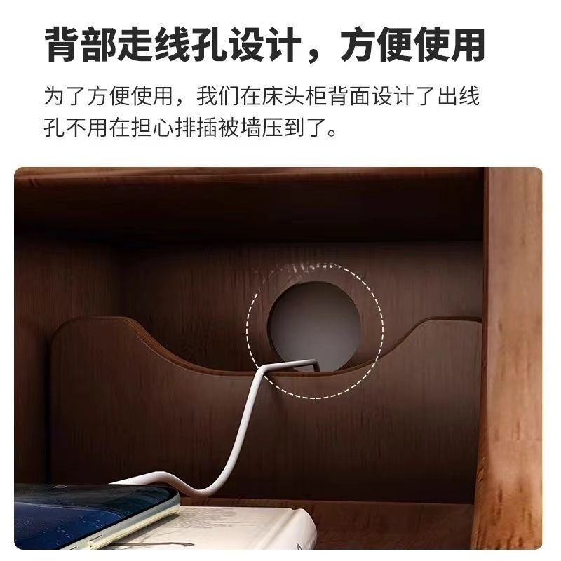 全实木床头柜迷你小型卧室极窄床边柜超窄夹缝收纳简约现代置物架|undefined