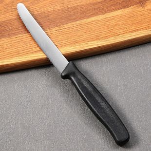 Cross-Border Stainless Steel Knife Sharp Serrated Knife Bread Steak Knife Restaurant Hotel Tableware Bbq Steak Knife Pp