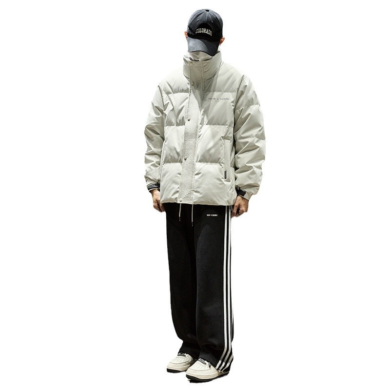 2024년 신상 다운재킷 남성용 겨울 스탠드 칼라 따뜻한 소년용 두꺼운 재킷 겨울 다운재킷 남성용 패션