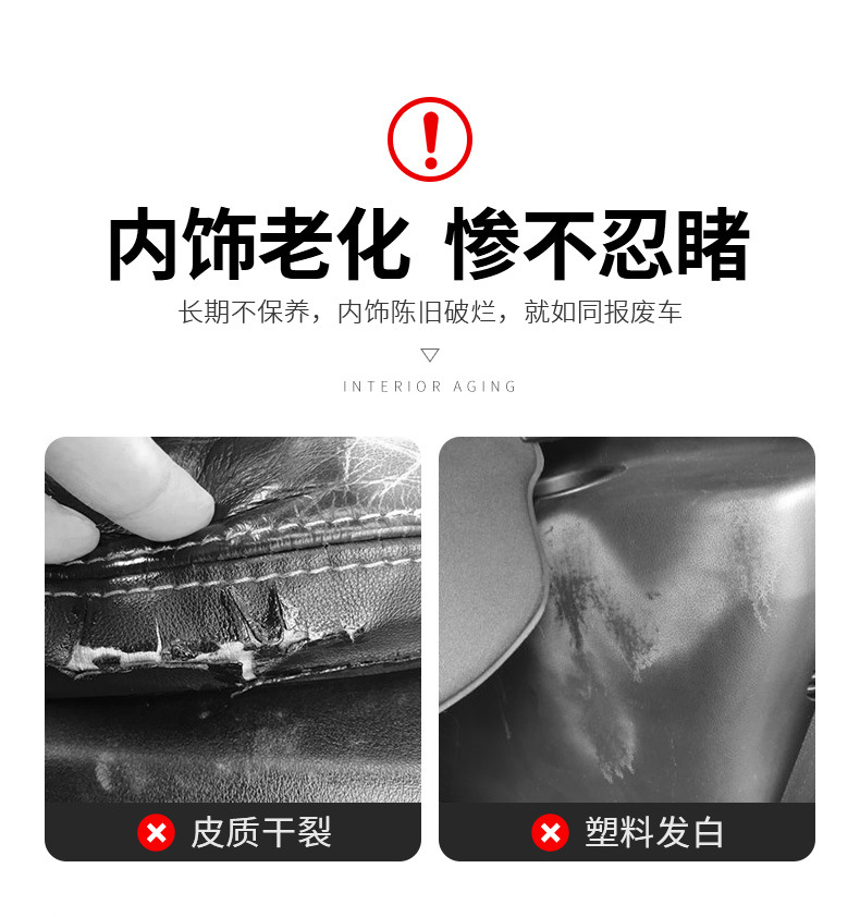 Car Interior Coating Agent, Plastic Parts Refurbishment Agent, Reducing Agent, Black Special Maintenance Polish, Dashboard Wax
