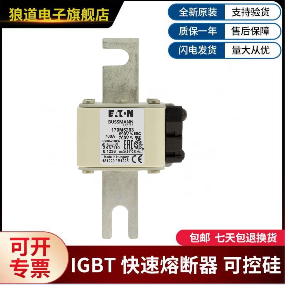 美国伊顿巴斯曼熔断器  170M5264   170M5265  170M5266