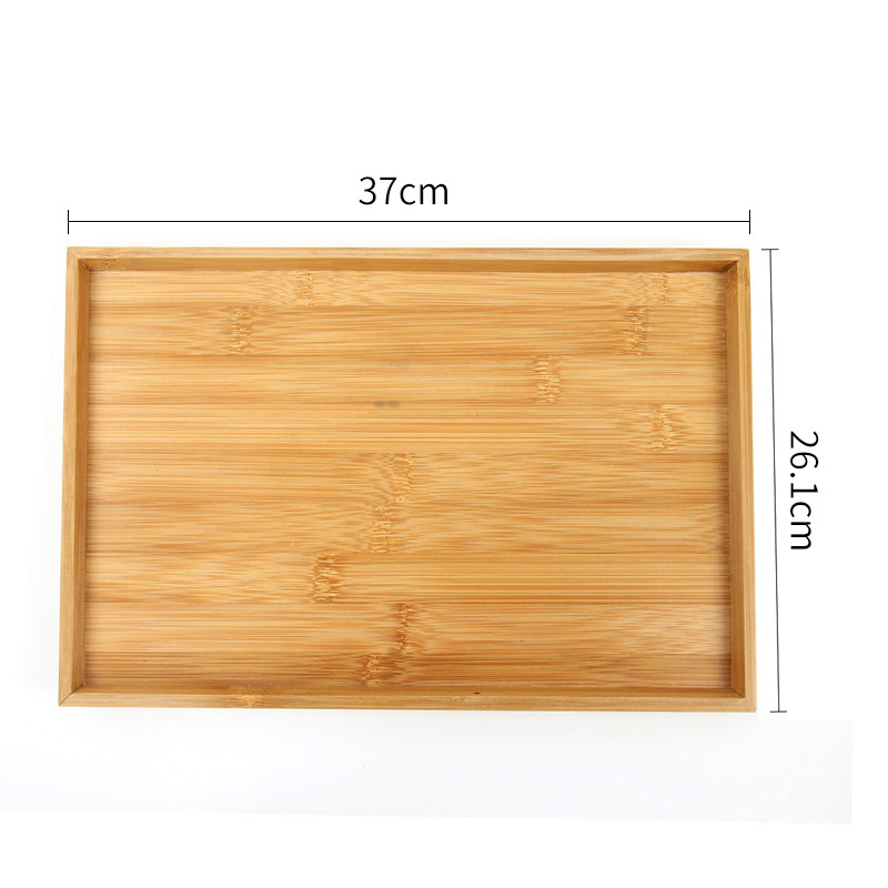 Household Tea Tray Bamboo Bamboo Japanese Tea Table Long Square Cool Water Kettle Glass Tea Holder Water Cup Living Room Tray