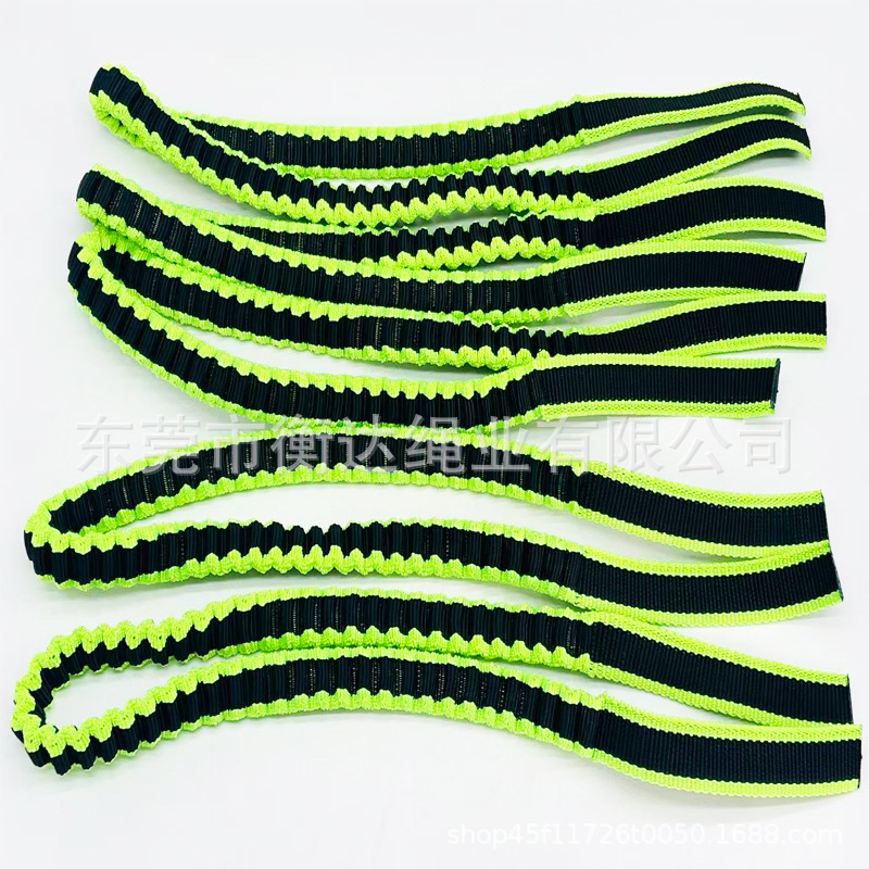 Fábrica personalizada poliéster imitación de nylon jacquard correa elástica pet pet tractor corda elástica de deportes al aire libre