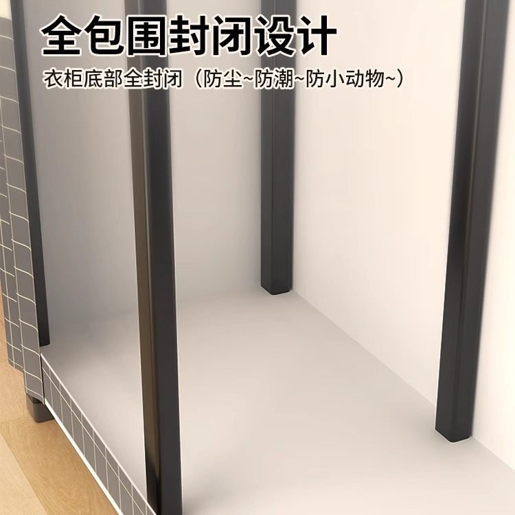 Armario sin instalación para el hogar moderno simple tela plegable almacenamiento duradero estante de alquiler casa colgar armario