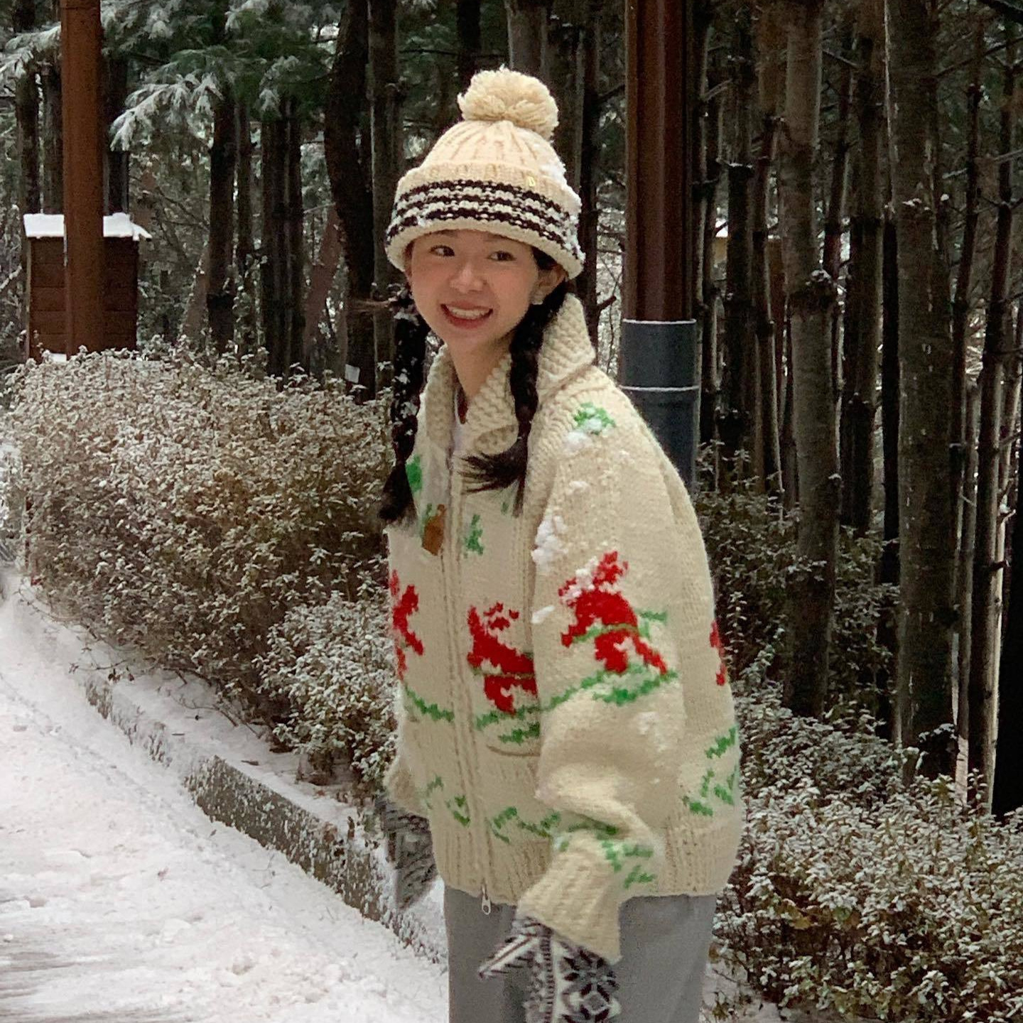 재고 2024 가을 새 한국 디자이너 열 블로거 크리스마스 새해 엘크 니트 스웨터