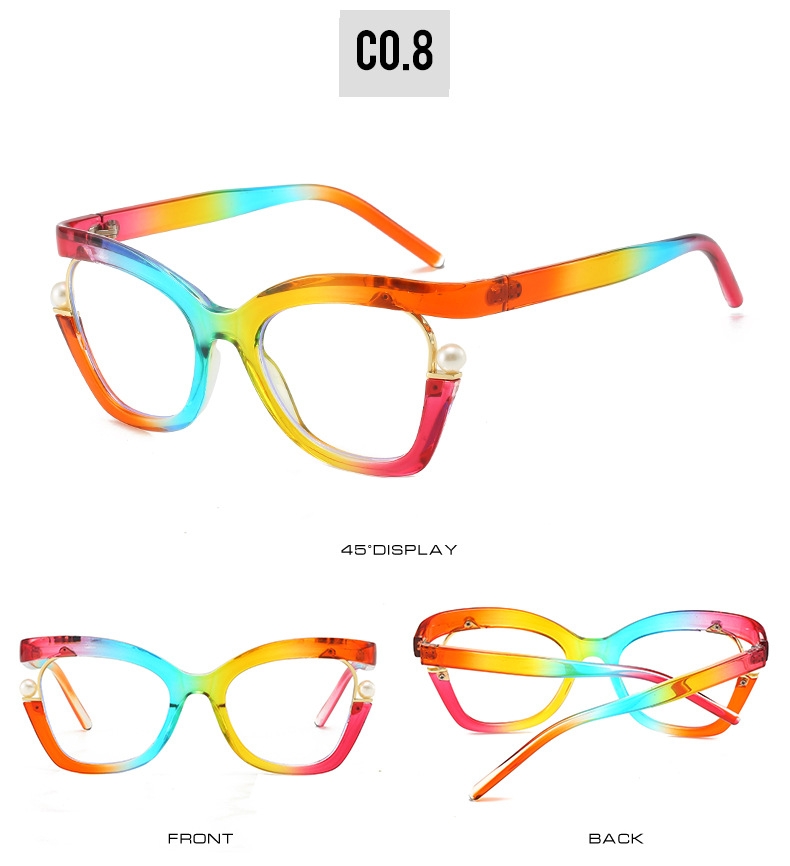 Hip-hop Exaggerated Punk Solid Color Pc Square Full Frame Optical Glasses display picture 12