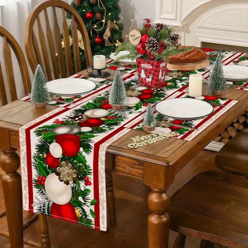 Nuevo conjunto de toallas de mesa transfronterizas de Navidad decoración de mesa Bandera de mesa Bandera de mesa Amazon 2026