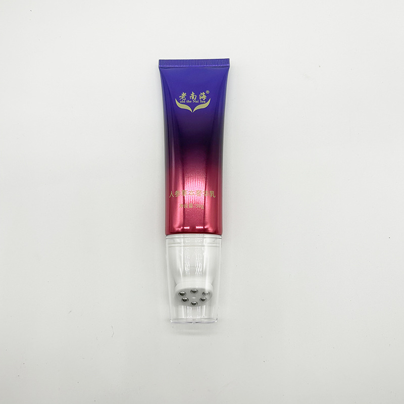 D30六滚珠扁管化妆品包材 50ml滚珠按摩乳霜软管 铝塑管包材