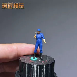 Смоляная фигурка ремонтника 1:64 для макета