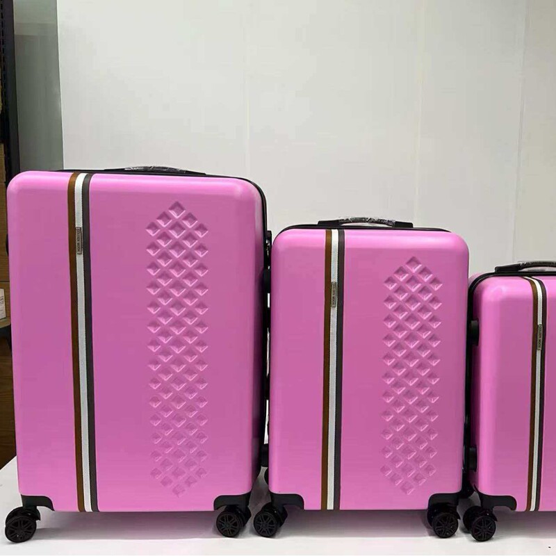 Fashionable Business Three-Piece Abs Luggage Set with Universal Wheels and Combination Lock, Travel Suitcase, Carry-On Bag for Men and Women