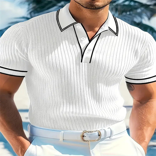 Men's POLO Short Sleeve Shirt Men's Summer Men's Short Sleeve Polo Shirt Men